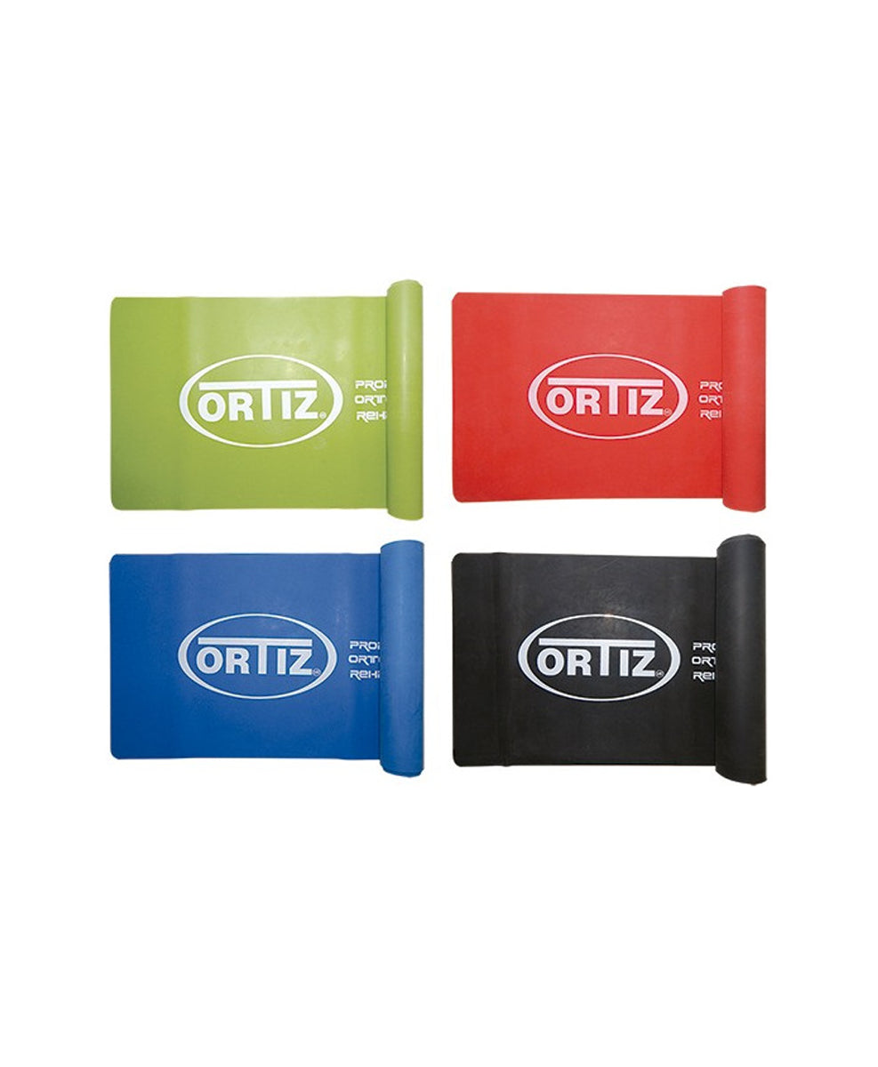 4 bandas de ejercicio elásticas terapéutica diferente resistencia.