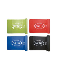 4 bandas de ejercicio elásticas terapéutica diferente resistencia.