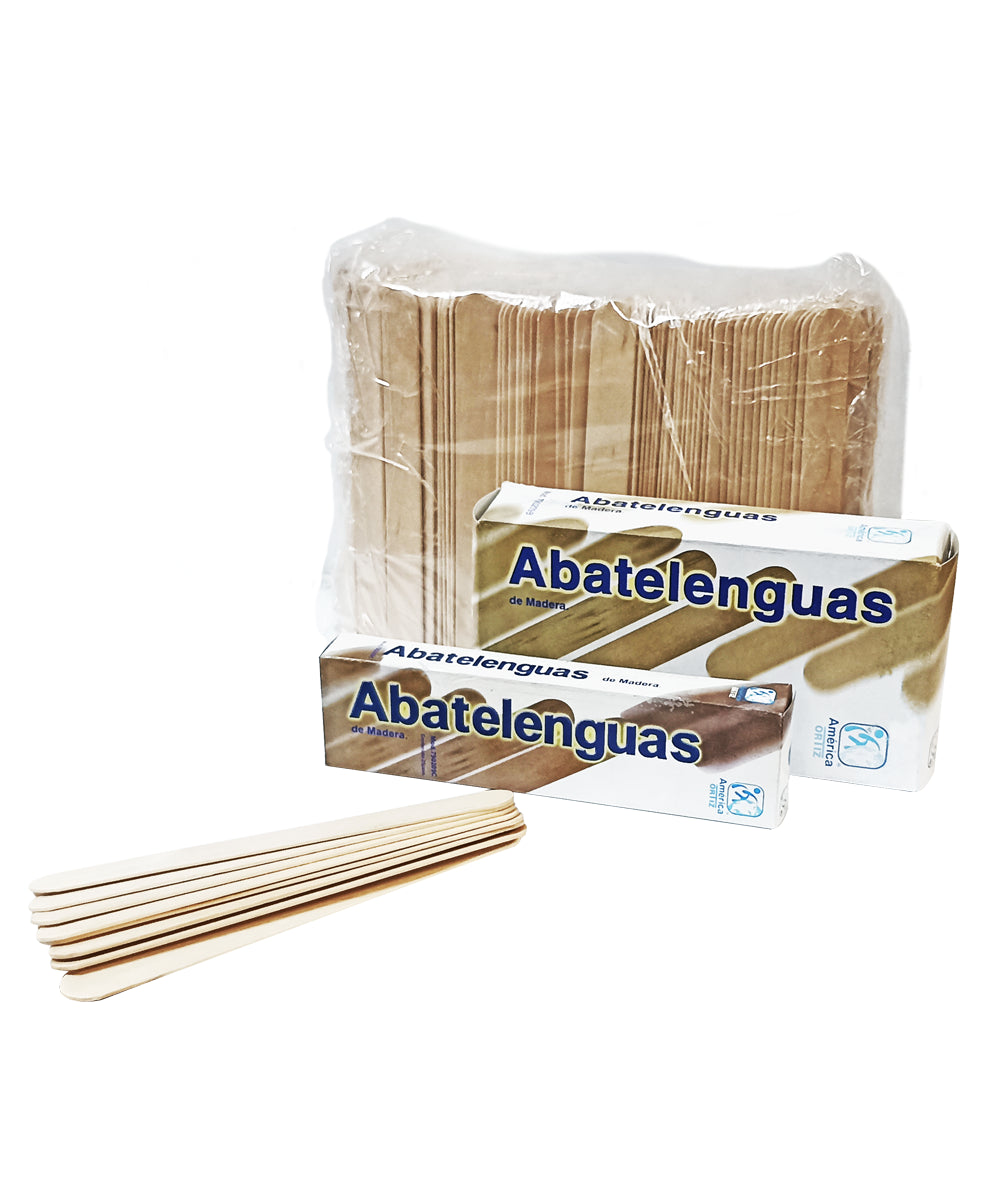 Abatelenguas Palitas De Madera Paquete de 125 Piezas