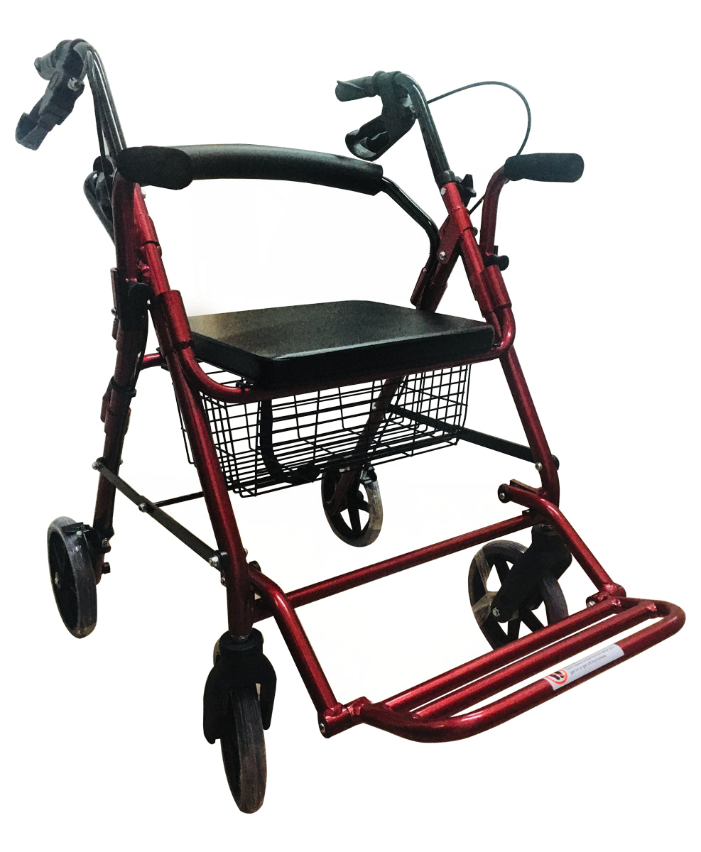 Andadera Silla Rollator 2en1 Asiento Y Reposapies MOD. 8882