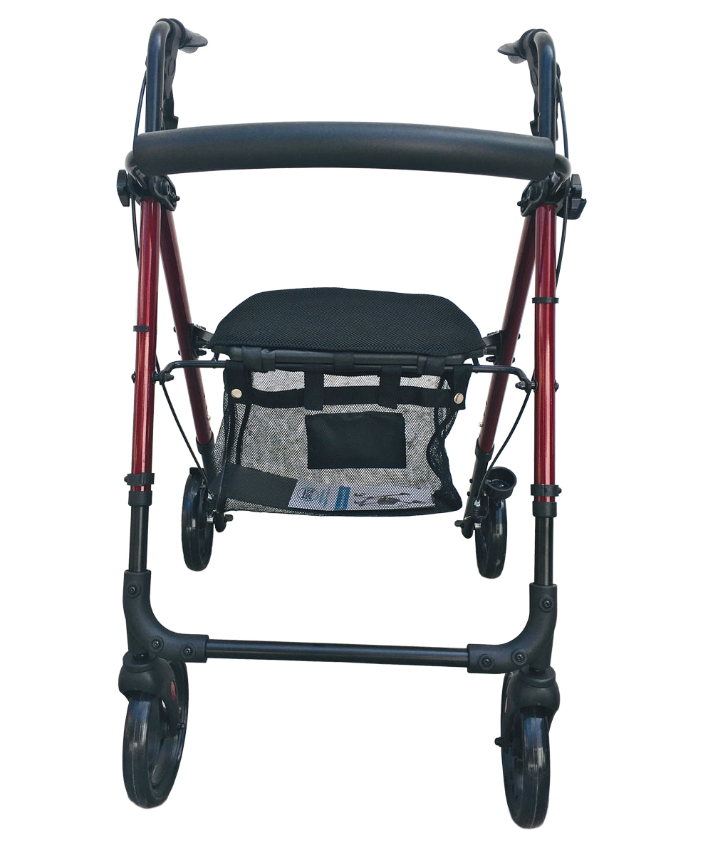Andadera rollator con asiento y ruedas, compacta y altura ajustable MOD. 9188