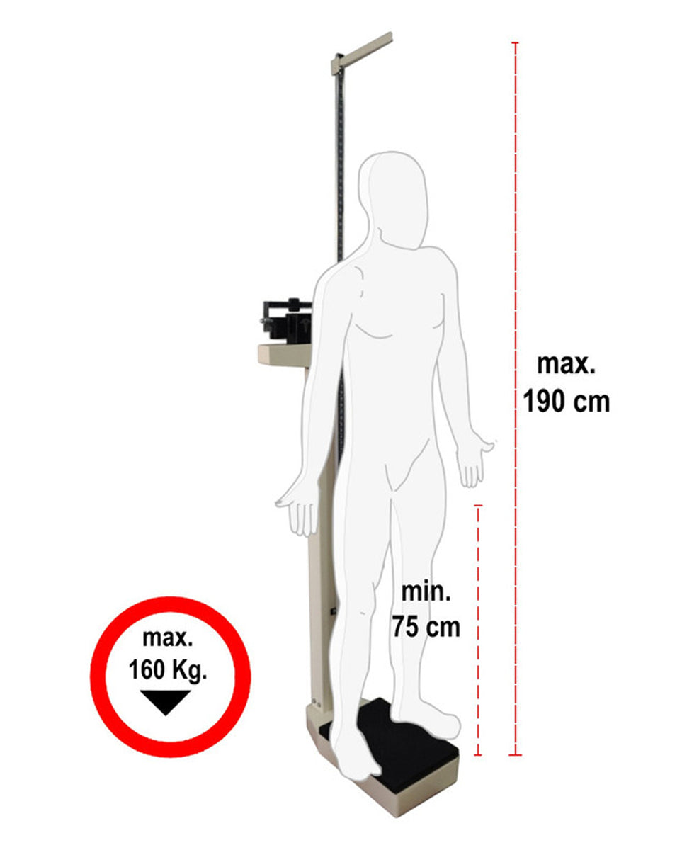 Báscula mecánica nuevo leon medica clínica capacidad de peso 160 Kg