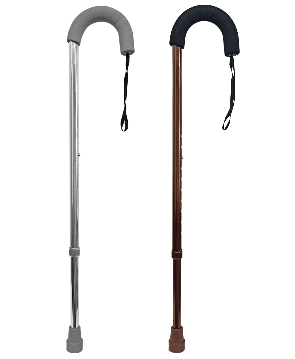 Bastón aluminio puño curvo para adulto MOD. 10080
