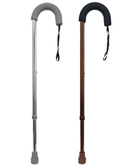 Bastón aluminio puño curvo para adulto MOD. 10080