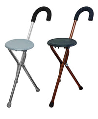 Bastón Aluminio Tripie Con Asiento para Adulto MOD. 21001