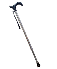 Bastón de aluminio puño tipo alemán cromado MOD. 604