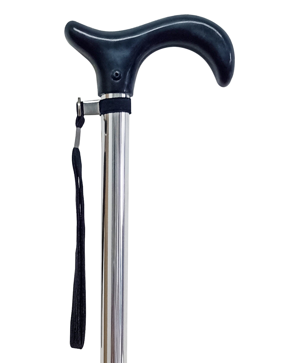 Bastón de aluminio puño tipo alemán cromado MOD. 604