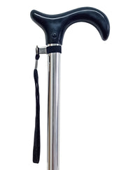 Bastón de aluminio puño tipo alemán cromado MOD. 604