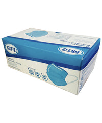 Cubrebocas tricapa azul caja con 50 piezas azul liso