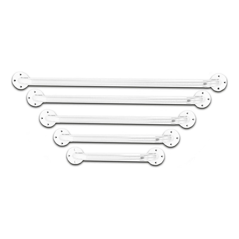Agarradera Para Baño Metal Recta Esmalte Blanco 32 (81cm) Blanco