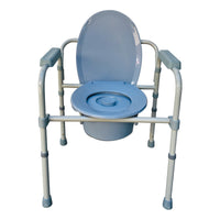 Silla De Baño Wc Comodo Plegable Con Respaldo Y Cubeta