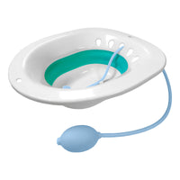 Cubeta Bidet Sediluvio Plegable Con Manguera Blanco Con Verde