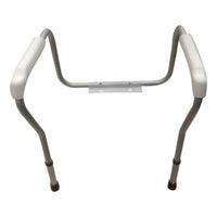 Agarraderas De Toilet Para La Taza Del Baño Ortiz Gris Con Blanco