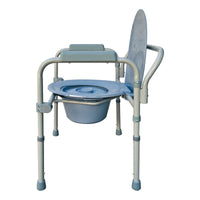 Silla De Baño Wc Comodo Plegable Con Respaldo Y Cubeta