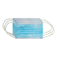 Cubreboca Infantil Azul 3 Capas Ortiz C/50 Pza (5-pack) Azul Liso