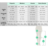 Media Antiembolica Rodilla Pie Abierto Med Compresion 18mmhg MOD. 322