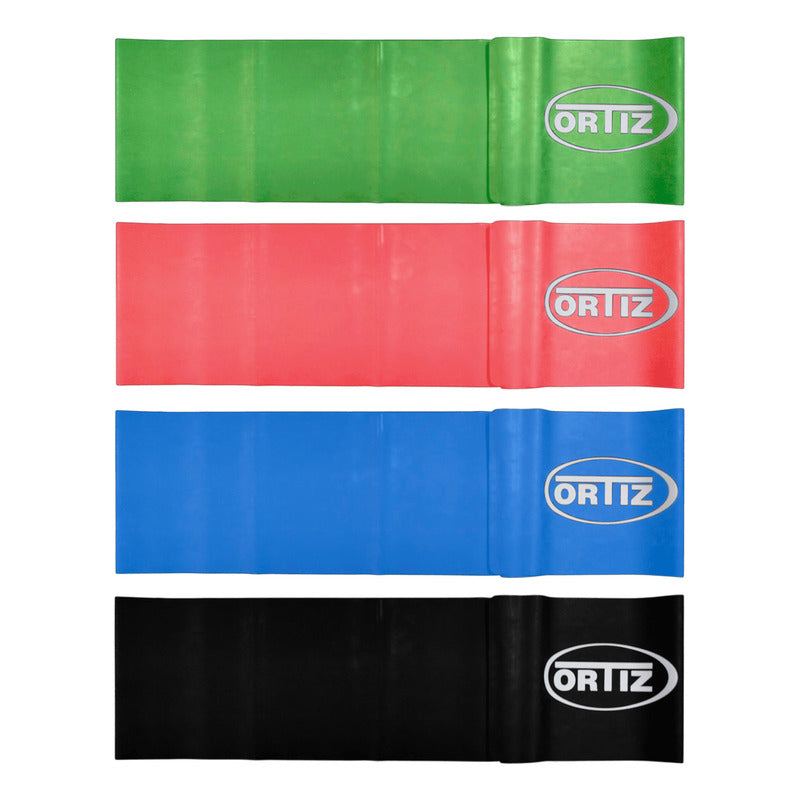 4 Bandas De Ejercicio Elásticas Terapéuticas Verde/rojo/azul/negro