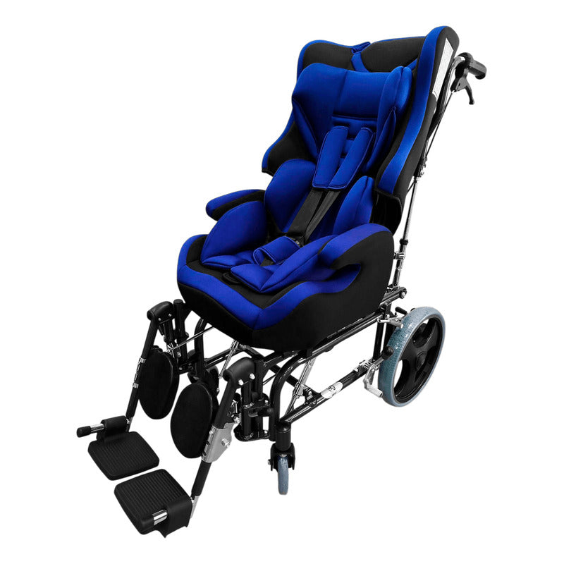 Silla De Ruedas Tipo Carreola Asiento Removible Cinchos Pci