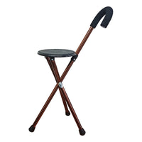 Baston Aluminio Tripie Con Asiento Adulto Ortiz
