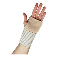 Muñequera Al Pulgar Con Banda Elástica Ortiz Beige Gde. Circ. Muñeca. 16-19 Cm