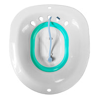Cubeta Bidet Sediluvio Plegable Con Manguera Blanco Con Verde