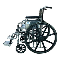 Silla De Ruedas Sobrepeso Ancha 150kgs Brazo Y Piecera Desmo Cromo