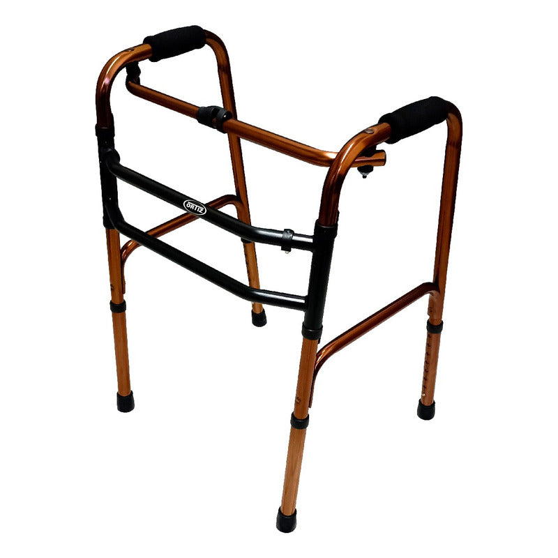 Andadera Caminable Plegable De Aluminio Bronce Ortiz