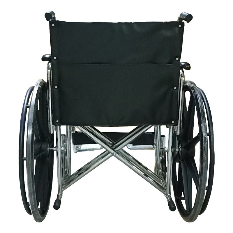 Silla De Ruedas Sobrepeso Ancha 150kgs Brazo Y Piecera Desmo Cromo