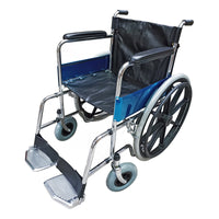 Silla De Ruedas Cromada Todo Terreno Ortopédica Neumática  Plateado