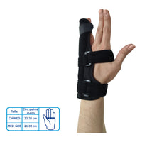 Férula Metacarpofalángica Para Cuarto Y Quinto Dedos Negro Median/grande Cir. Palma Mano. 26-30 Cm