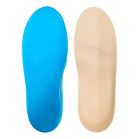 Plantilla Ortopedica Pie Plano Pelite C/barra Metatarsal Chico Largo Pie 23-25 Cm Beige Con Azul