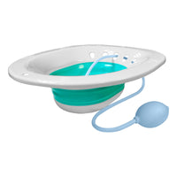 Cubeta Bidet Sediluvio Plegable Con Manguera Blanco Con Verde