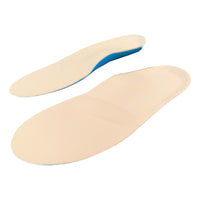 Plantilla Ortopedica Pie Plano Pelite C/barra Metatarsal Chico Largo Pie 23-25 Cm Beige Con Azul