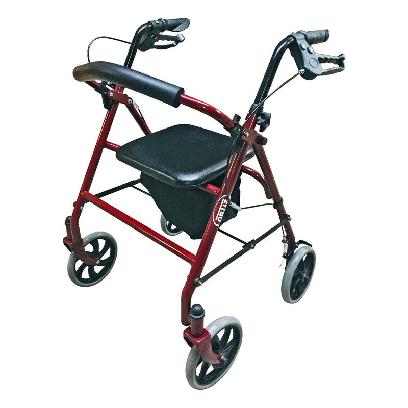 Andadera Rollator Economica Acero Tinto Plegable Ortiz