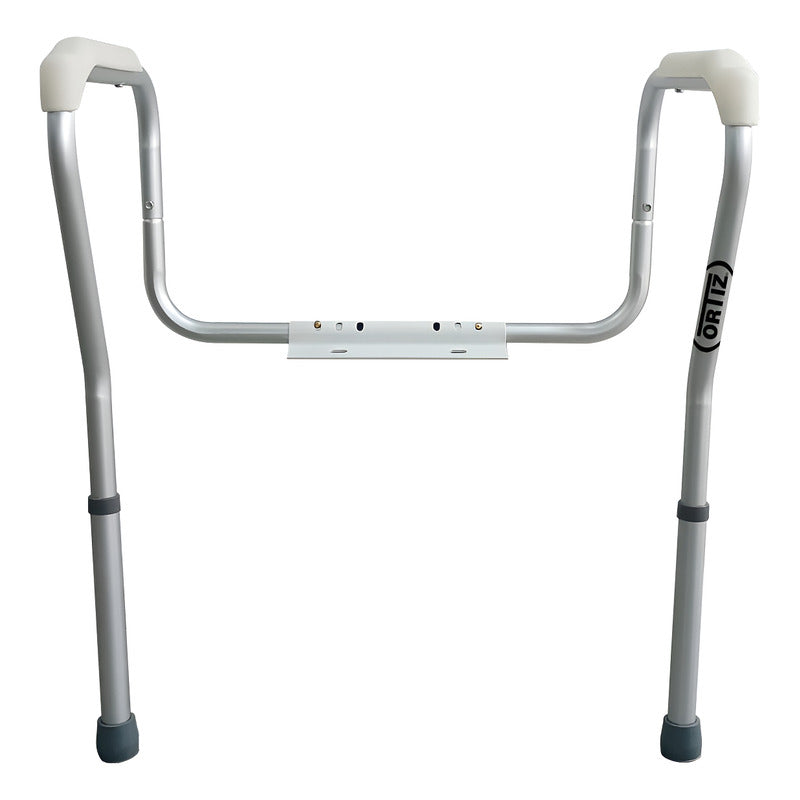 Agarraderas De Toilet Para La Taza Del Baño Ortiz Gris Con Blanco