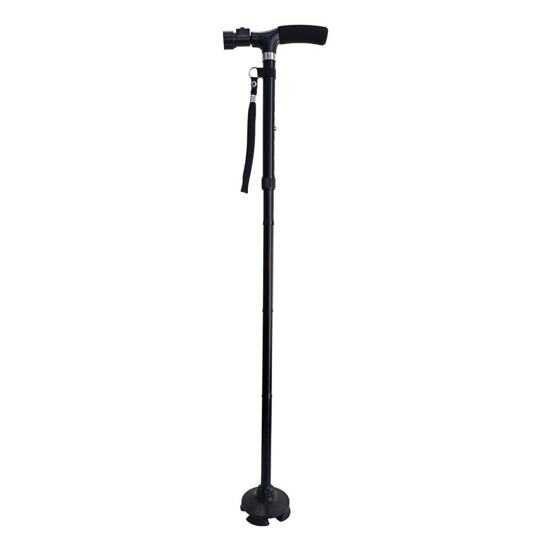 Bastón Plegable Con Lampara Negro