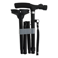 Bastón Plegable Con Lampara Negro