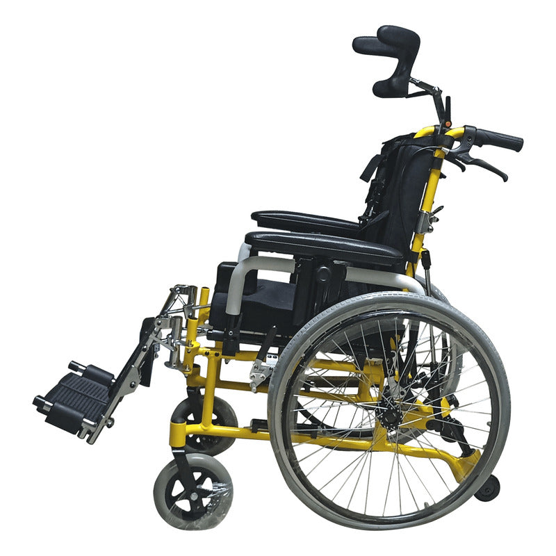 Silla De Ruedas Reclinable Pci Ortiz Amarillo
