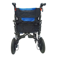 Silla De Ruedas Aluminio De Traslado Compacta Ortiz Negro/azul