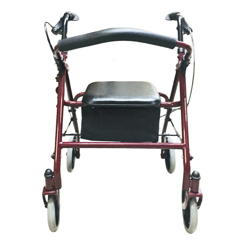 Andadera Rollator Economica Acero Tinto Plegable Ortiz