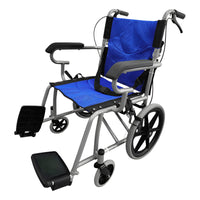 Silla De Traslado Ortiz Azul Con Negro