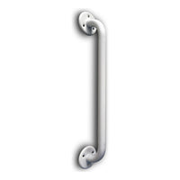 Agarradera Para Baño Metal Recta Esmalte Blanco 32 (81cm) Blanco