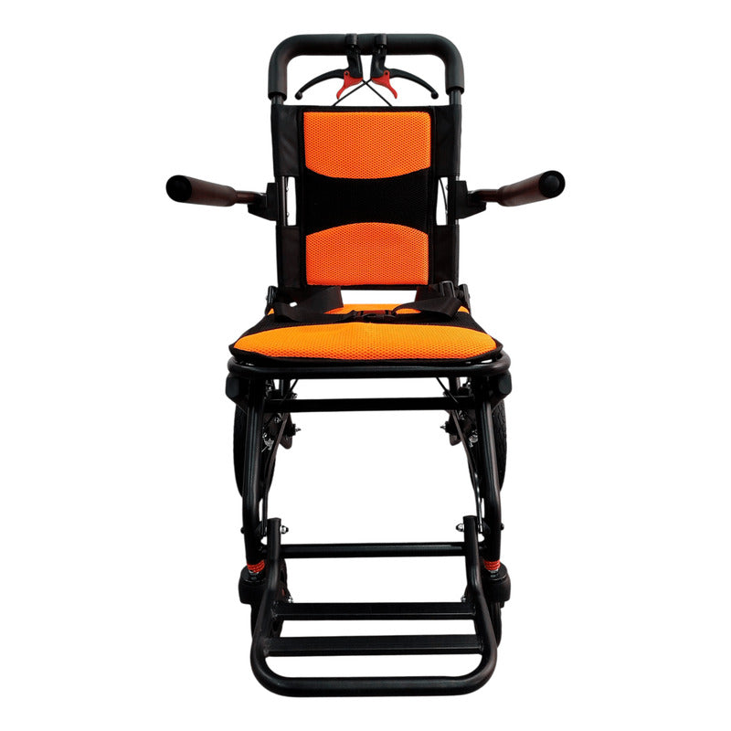 Silla De Traslado De Viaje Ultra Compacta Ortiz Negro Con Naranja
