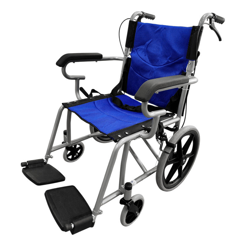 Silla De Traslado Ortiz Azul Con Negro