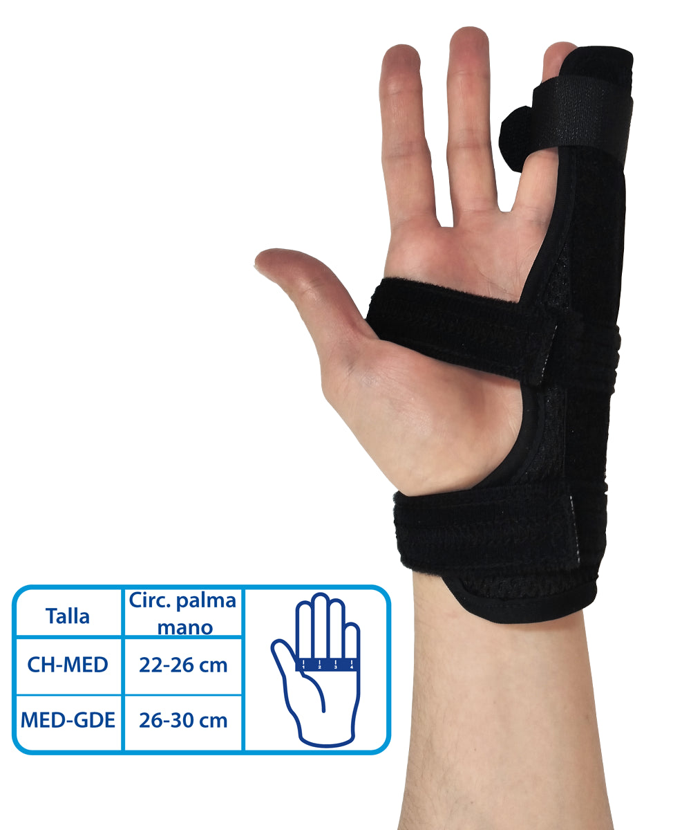 Férula metacarpofalángica para cuarto y quinto dedos palma mano