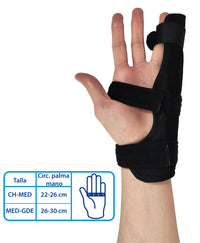 Férula metacarpofalángica para cuarto y quinto dedos palma mano