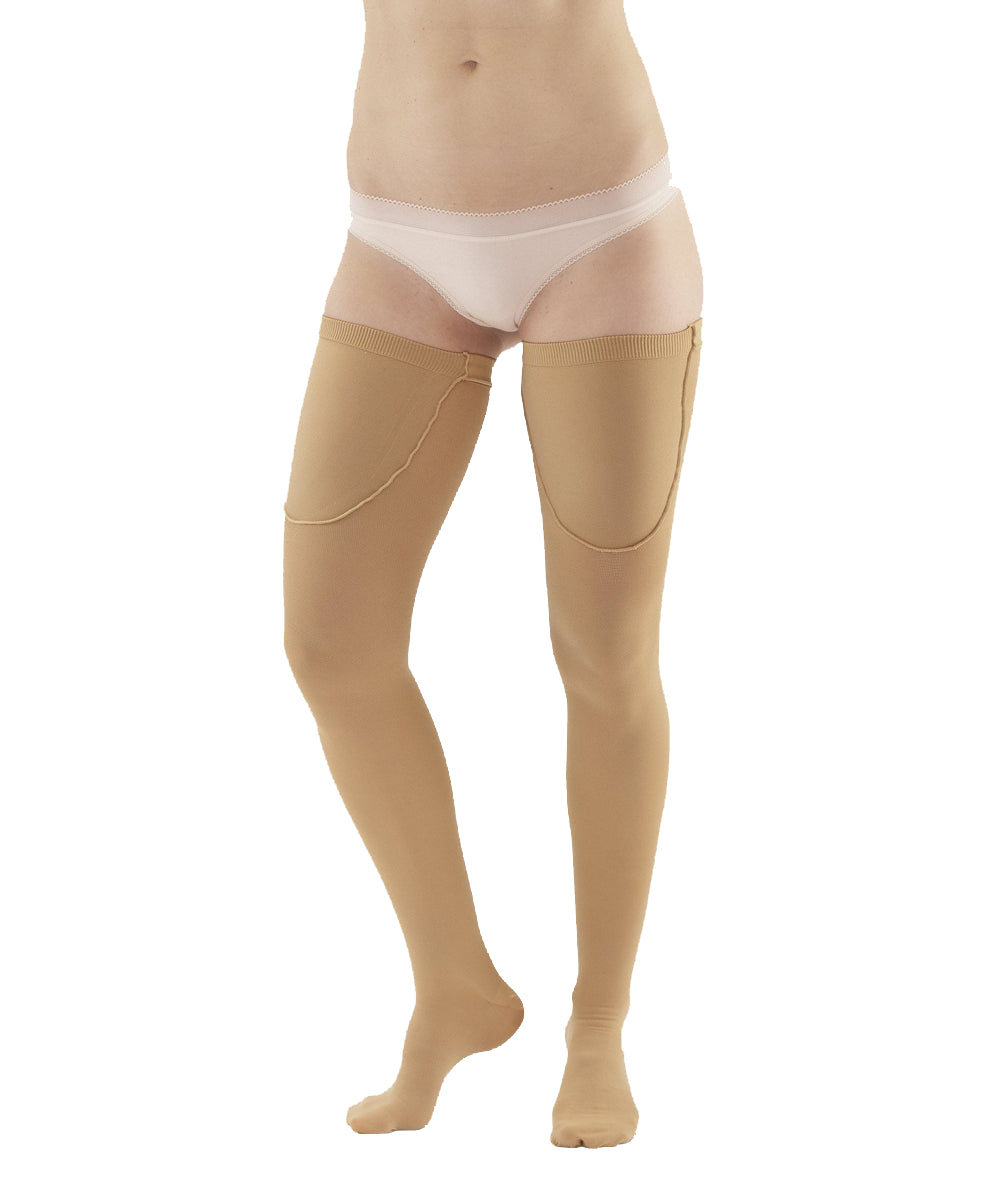 Media Antiembolica Muslo Pie Cerrado Med Compresion 18mmhg