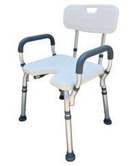 Silla Banco para ducha, baño o regadera con descansabrazos MOD. GT5014