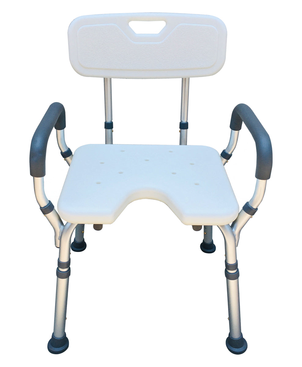 Silla banco para ducha, baño o regadera con descansabrazos MOD. GT5014
