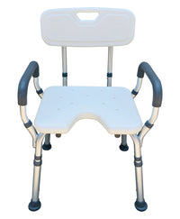 Silla Banco para ducha, baño o regadera con descansabrazos MOD. GT5014